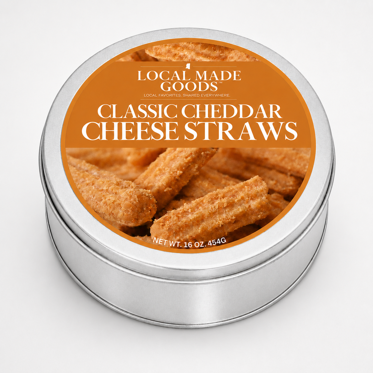Classic Cheddar Cheese Straws 16 oz Tin