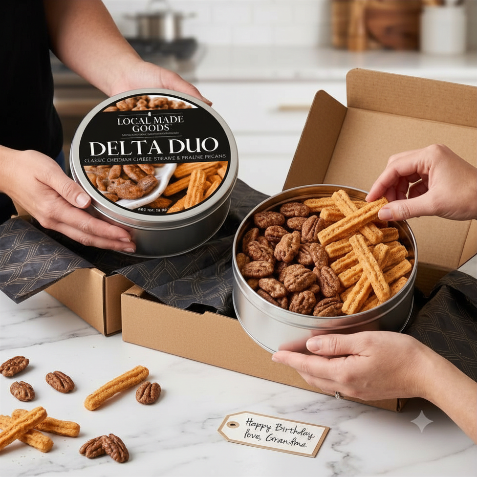 Delta Duo Gift Tin styled lifestyle photo